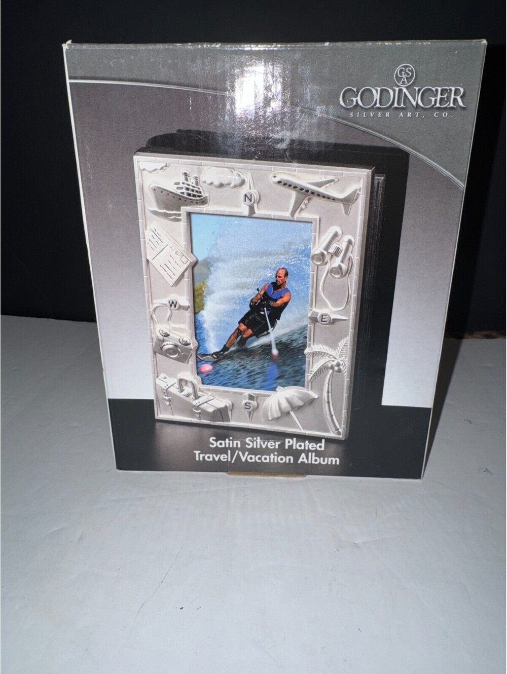 Godinger Silver Art Satin Silver Plated Travel Vacation Photo Album New 100 pics
